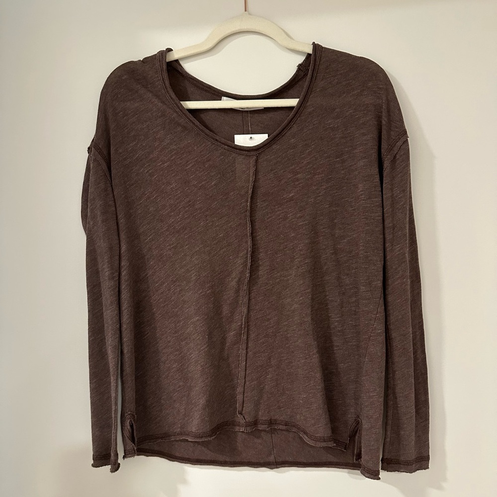 Project Social T Purple Brown Long Sleeve Tee — Never Worn Size XS